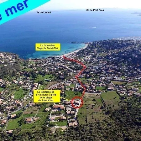 빌라 St Clair Mazet Clim 5 Pers 500 M De 르 라방두