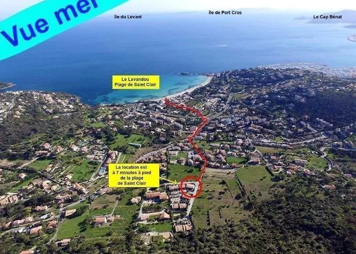 Villa St Clair Mazet Clim 5 Pers 500 M De Le Lavandou